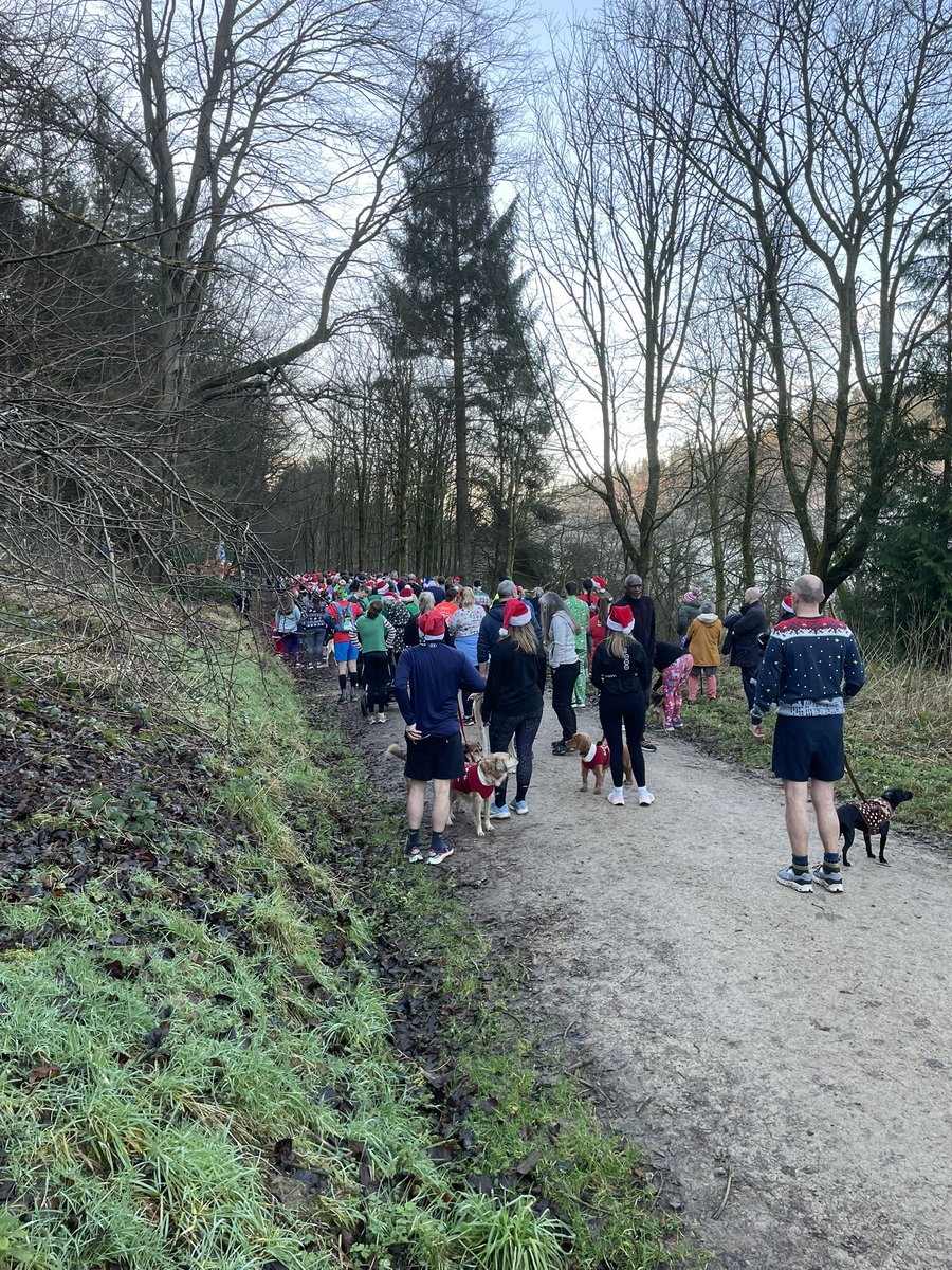 Reverse view of the 368 runners and walkers from our Christmas <a href="/parkrunUK/">parkrun UK</a> 💪💪❤️