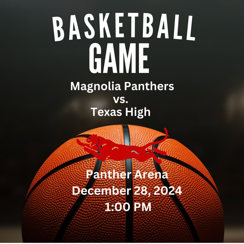 Magnolia_SD's tweet image. Join us THIS Saturday as the Magnolia Panther Junior Varsity and Varsity Boys face off against Texas High!
📍Panther Arena
⏰ 1:00 PM
#itsagreatdaytobeapanther