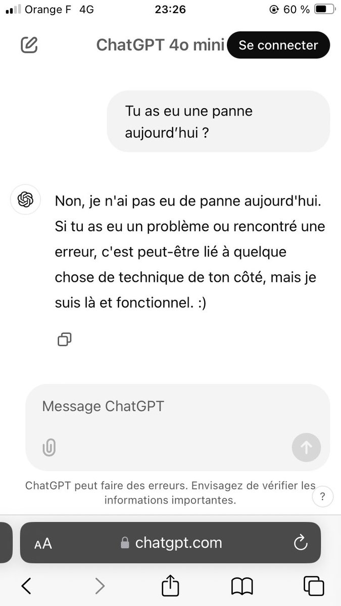 #ChatGPTdown et en plus il m’accuse ..