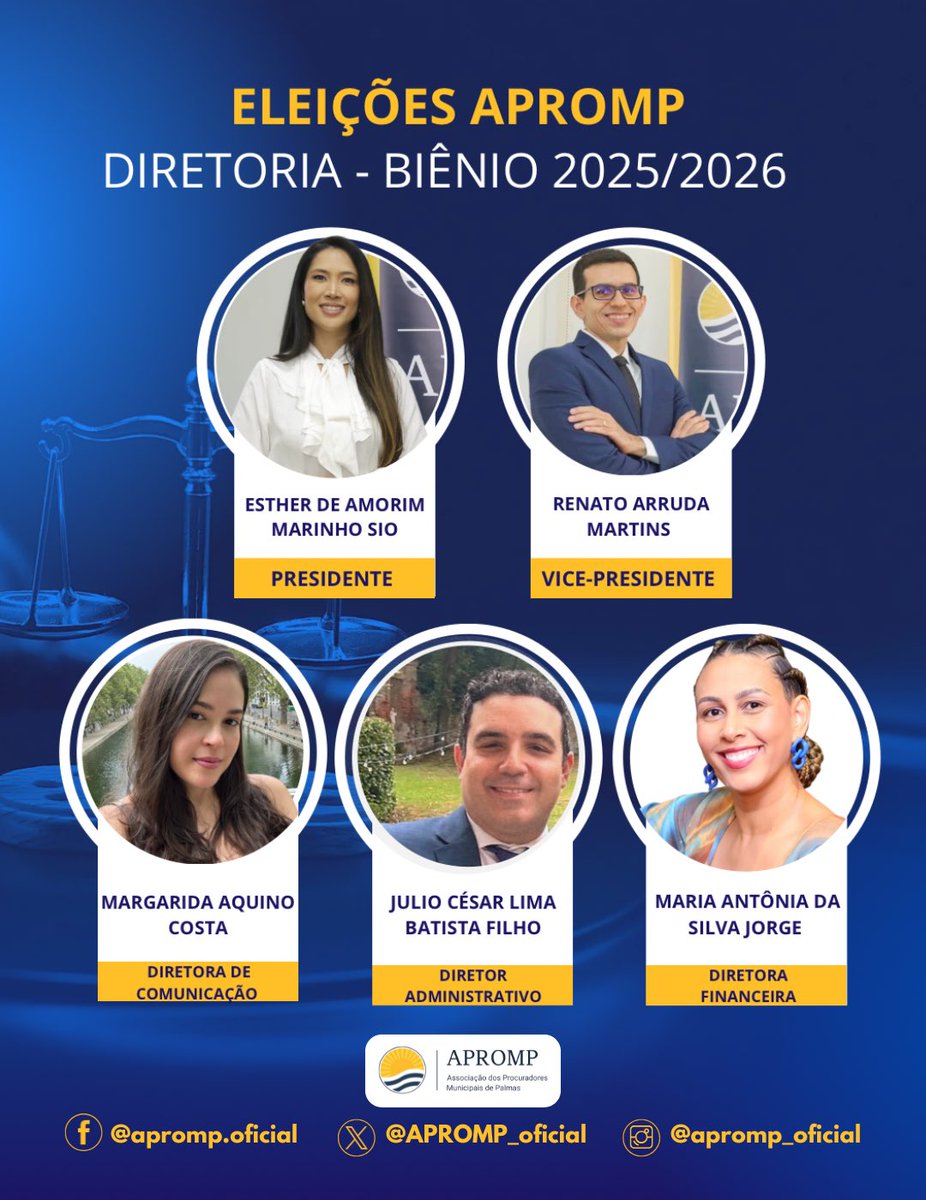 APROMP_Oficial's tweet photo. Procuradora do Município Esther de Amorim Marinho Sio é eleita Presidente da Associação dos Procuradores Municipais de Palmas/APROMP para o biênio 2025-2026. Confira👇🏽 https://t.co/2zQAcofAN6