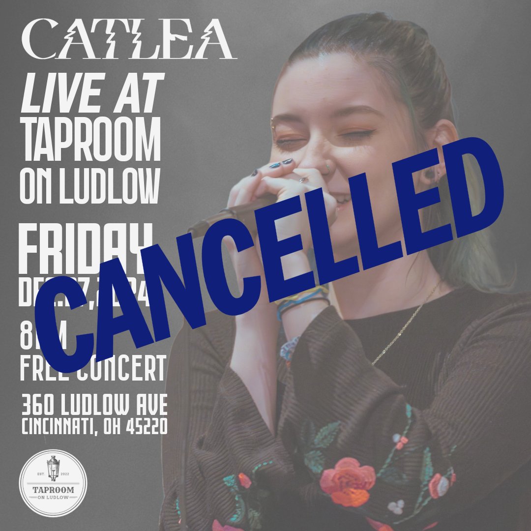 I’m so sorry for the late notice, but the show on Friday has been cancelled. On Christmas Eve the Taproom on Ludlow let us know that they’ve unfortunately permanently closed. 

My show on New Year’s Eve at Alexandria Brewing Company is still happening as planned! 

~Catlea 💙