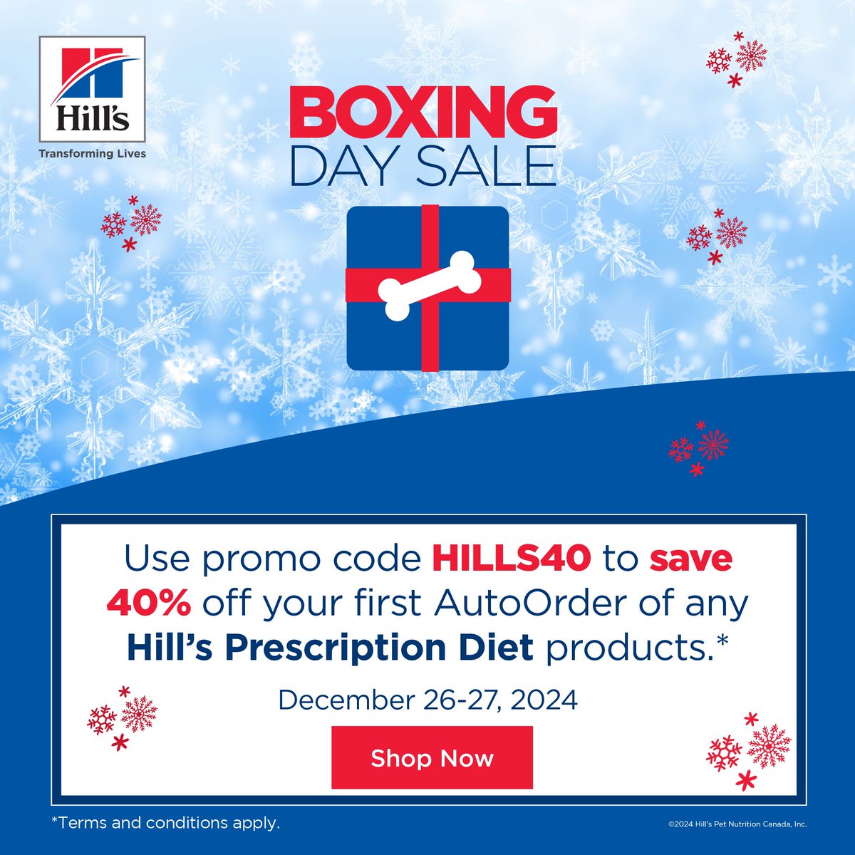 🎁 Boxing Day deal! 🎁 Hill’s is offering 40% off your first online autoOrder - visit Myvetstore.ca/roncy and use code HILLS40  - discount will be shown at checkout, while supplies last! 

(Find full details at myvetstore.ca/products/promo…) #roncy #roncesvalles #highpark