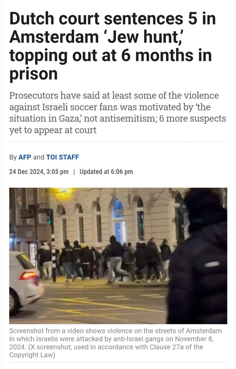 The Amsterdam “Jew hunt” perpetrators received minimal jail time and community service. The prosecutor even claimed it was “about Gaza,” not antisemitism.

This sends a chilling message: that antisemitism is tolerated, excused, and not truly condemned. If society is serious about