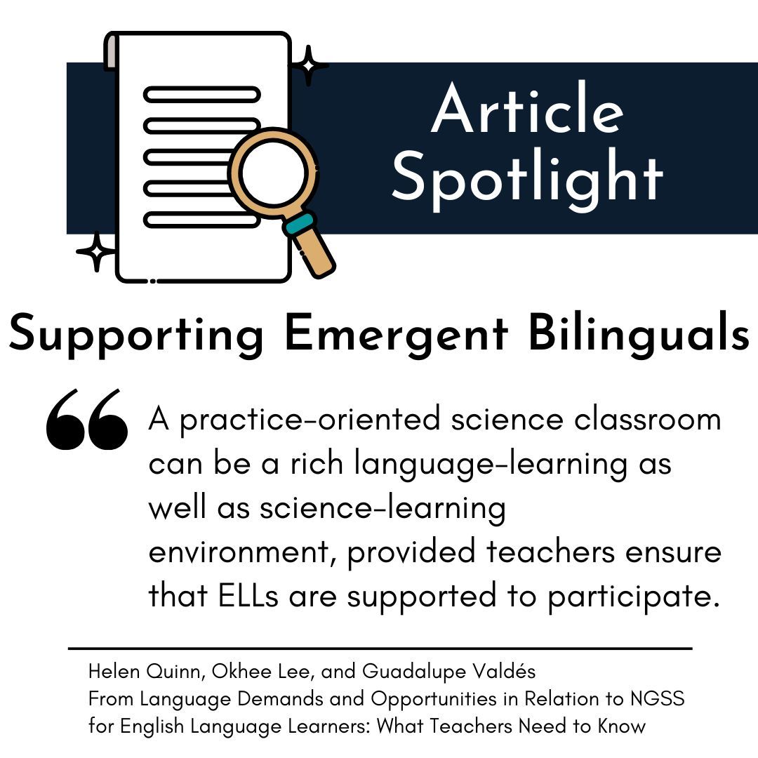 🌍 Promoting inclusivity and equitable education requires a conscientious approach to supporting emergent bilinguals in the classroom. Check out Colorín Colorado's amazing article! 💡🌱buff.ly/43IlQxG

#PEERPhysics #EquitableEducation #EmergentBilinguals #ScienceEducation