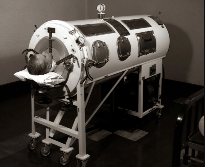 Husky2525's tweet photo. Yeah, you don't remember Polio (Was eliminated here in US &amp; most of "Known world" by Saulk &amp; Sabin vaccines) 
I remember kids in "Iron lungs" struggling for breath weren't that fortunate! I  received  1st vaccine when I was in elementary school. Public pools could then reopen! https://t.co/hm5bEPHcS6