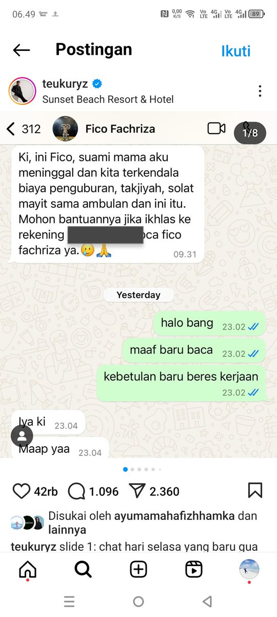 999o7i's tweet photo. Berawal dr unggahan teuku ryzki eks coboy junior posting whatsapp dr fico minjem duit dgn berbagai alasan

1. suami mama meninggal https://t.co/jPVYnjYzGd
