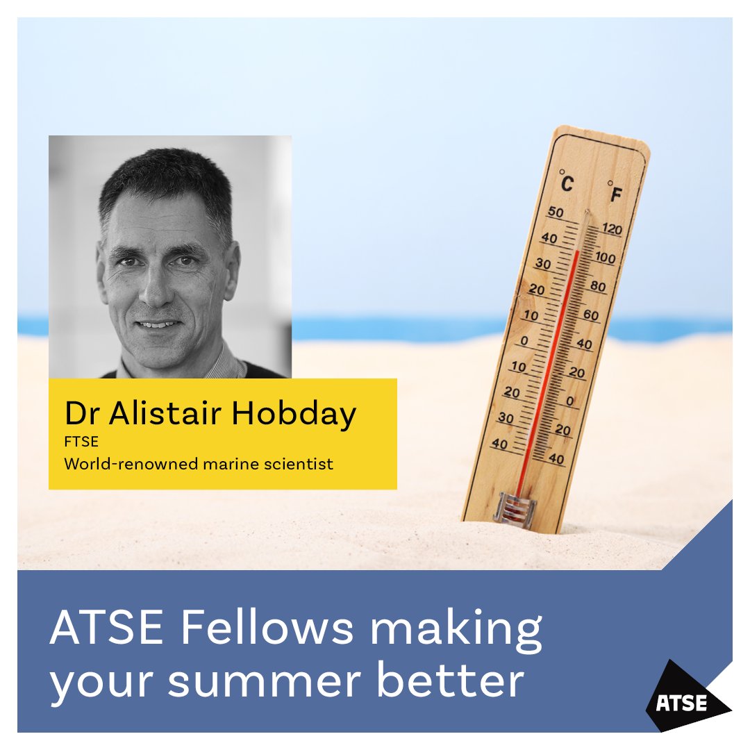 Academy of Technological Sciences & Engineering (@atse_au) on Twitter photo Meet Dr <a href="/AlistairHobday/">Alistair Hobday</a> FTSE, the mind behind the development of forecasts and a classification system that will be crucial in anticipating those destructive heatwaves headed our way this summer season. 🔥 🌊
🔗 More: atse.org.au/who-we-are/our… Meet Dr <a href="/AlistairHobday/">Alistair Hobday</a> FTSE, the mind behind the development of forecasts and a classification system that will be crucial in anticipating those destructive heatwaves headed our way this summer season. 🔥 🌊
🔗 More: atse.org.au/who-we-are/our…