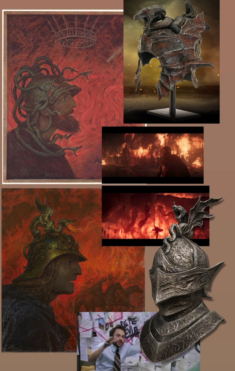 Idk idk but these portraits by  Hans Thoma really made me think of Messmer's crusade/troops and their helmets designs