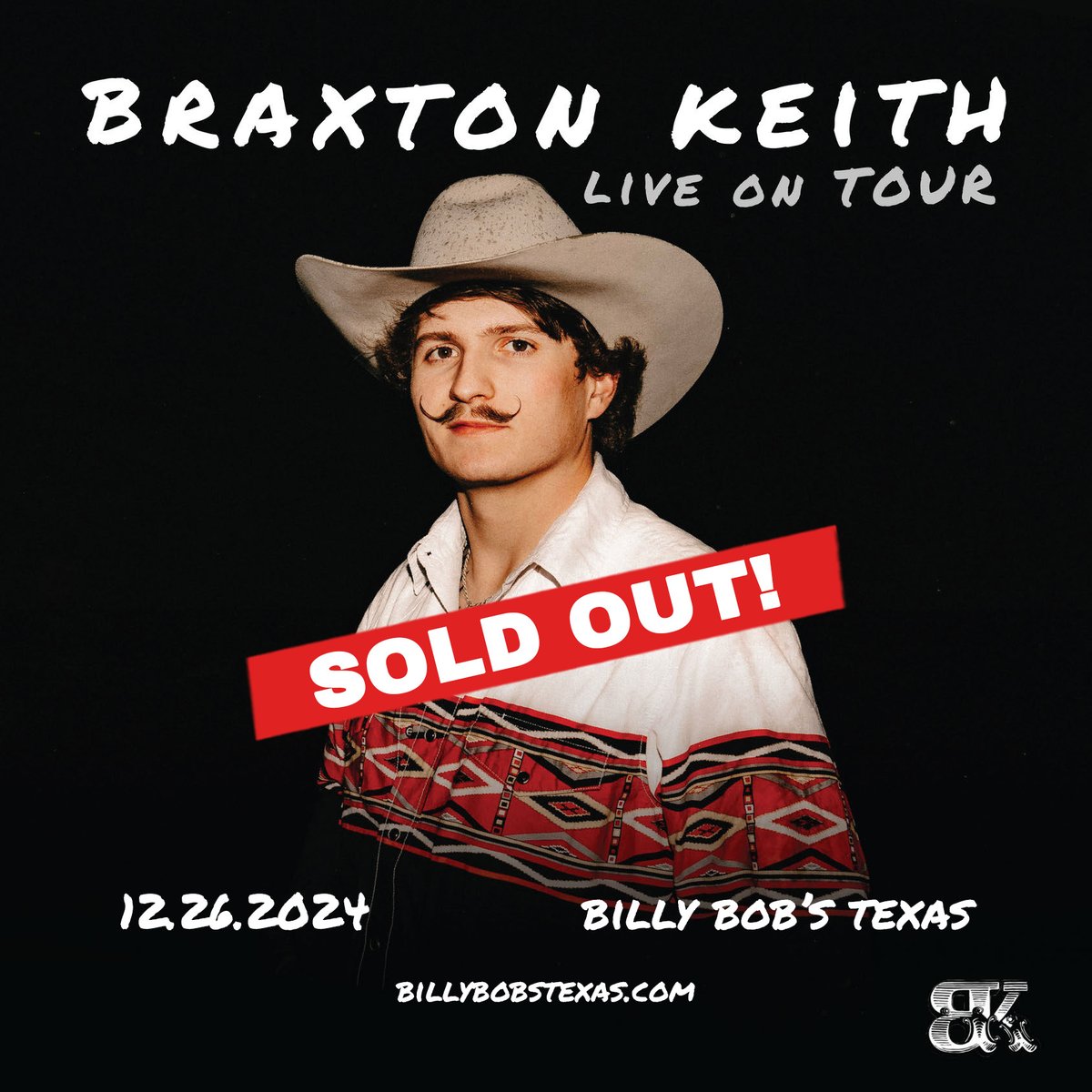 🚨 SOLD OUT! 🚨

Our <a href="/thebraxtonkeith/">Braxton Keith</a> show for tonight is officially SOLD OUT!