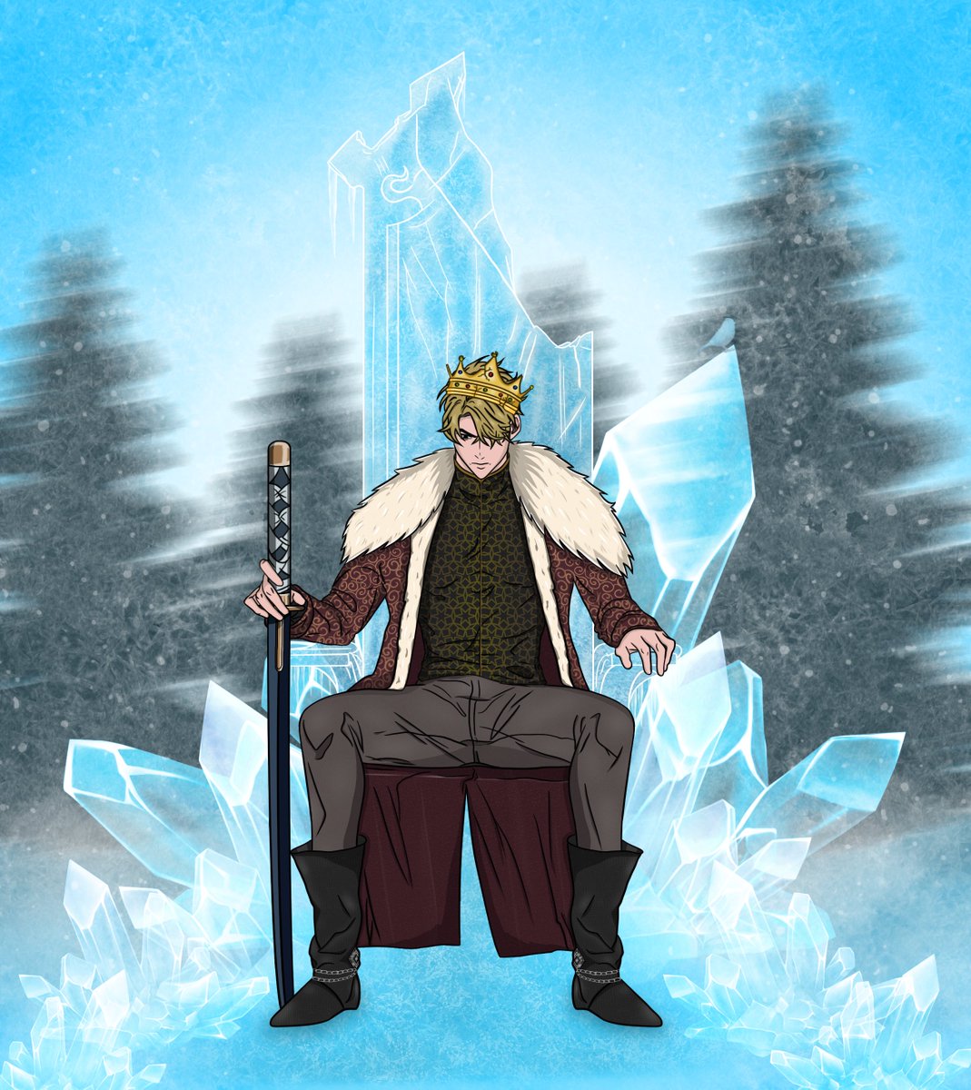 RogerKrog's tweet photo. My contribution to #wearelucidart contest 
"King of the Frozen Wasteland"
He lost all except his katana
Will he be able to cope with his anger and restore what was lost?
@Lucidbtc @sohahossain_ https://t.co/bnXQ3MM7gm
