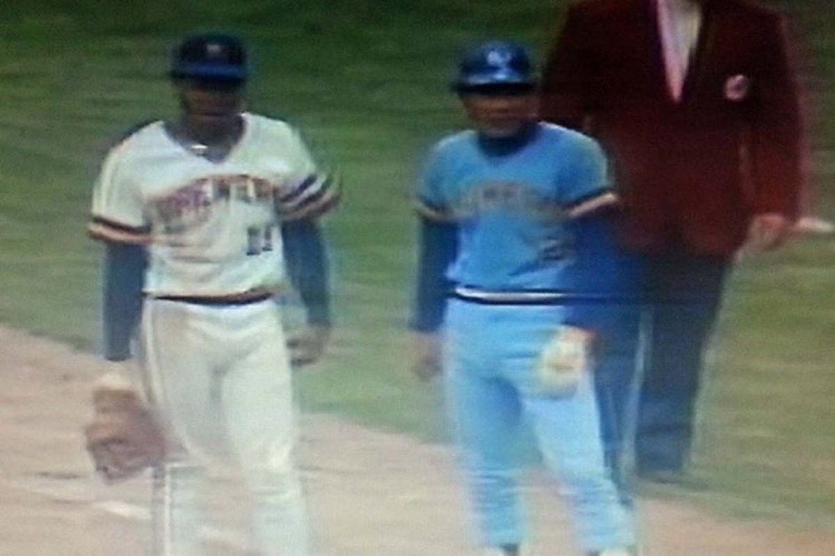 Today’s awesome baseball fact you probably didn’t know …

On June 12, 1977, the Royals’ uniforms are stolen at County Stadium and they are forced to play in the Brewers’ roadies.