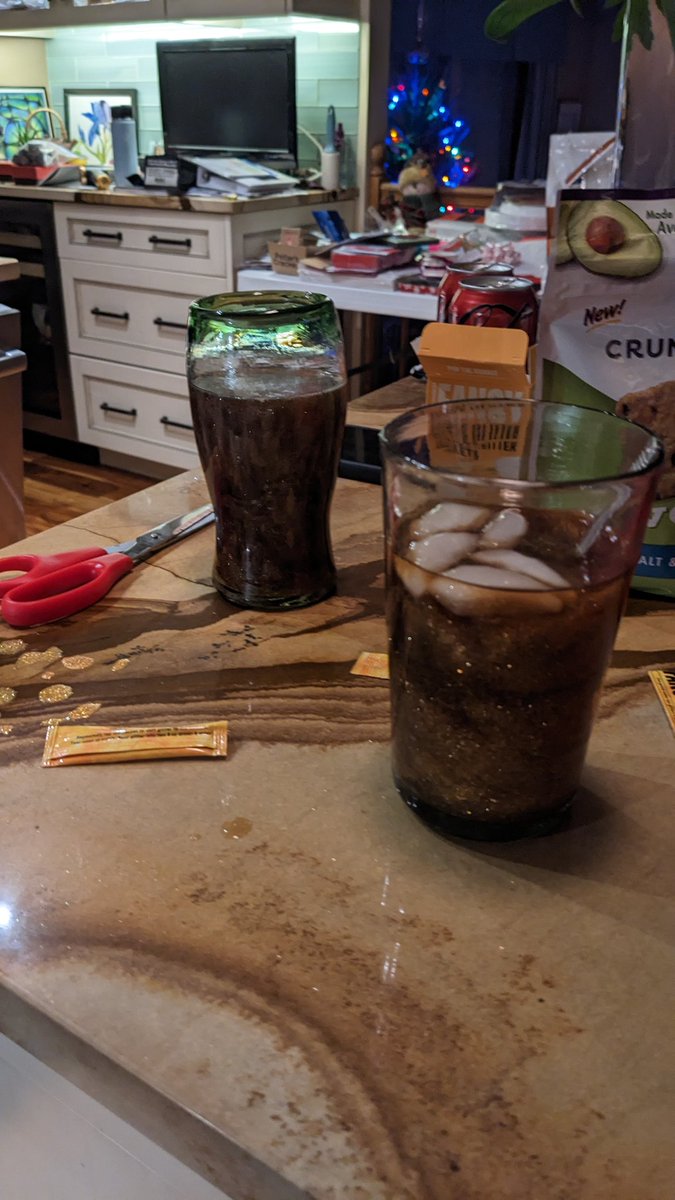 atlasblue85's tweet photo. putting edible glitter in our coke zeros, as god intended https://t.co/klCKDdxuX5