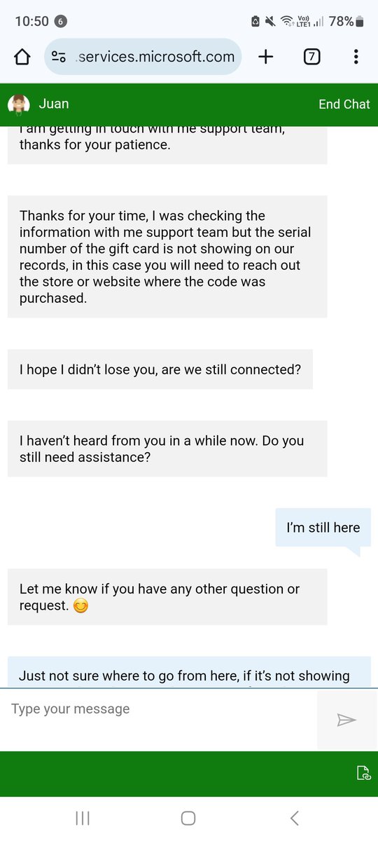 Victoria_Allan1's tweet photo. @MicrosoftHelps Thank you for your reply. I have been down this avenue of support and was left with no resolution. I was told that the serial number wasn't showing on your records, even though it was legitimately purchased from a well known UK retailer and that we were to take it up with them. https://t.co/s3BecV4sa6