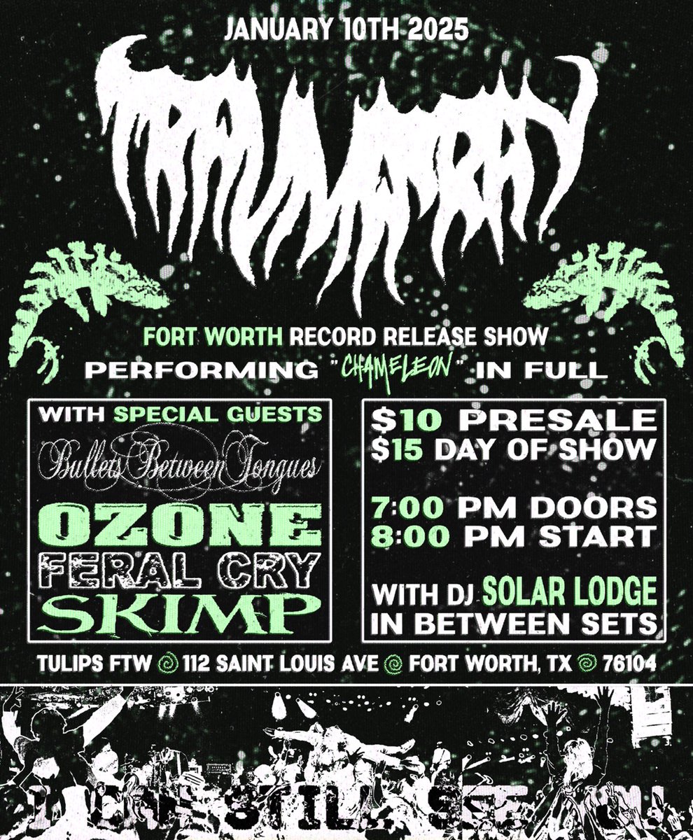 trauma_ray's tweet photo. Fort Worth and Austin record release gigs. links below. https://t.co/4EBMwMaEd3