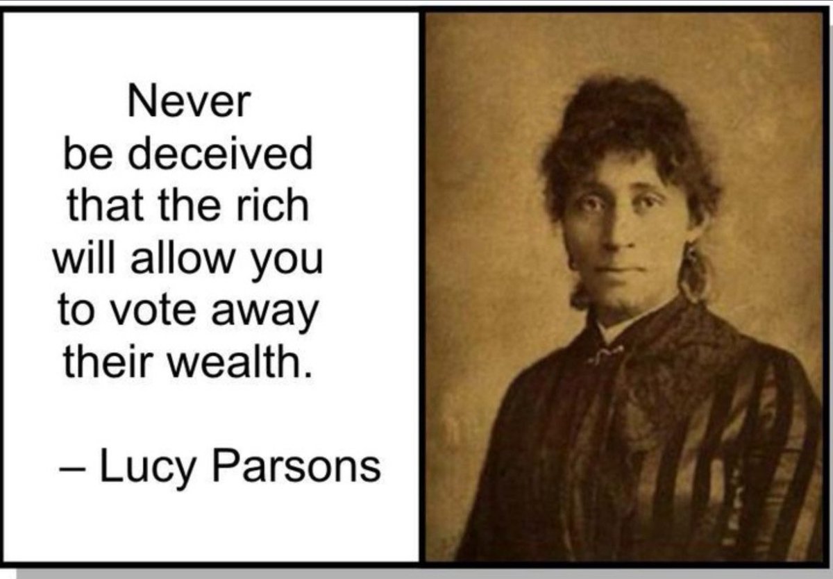 _Lookn4answers_'s tweet image. Lucy Parsons nailed this over a century ago