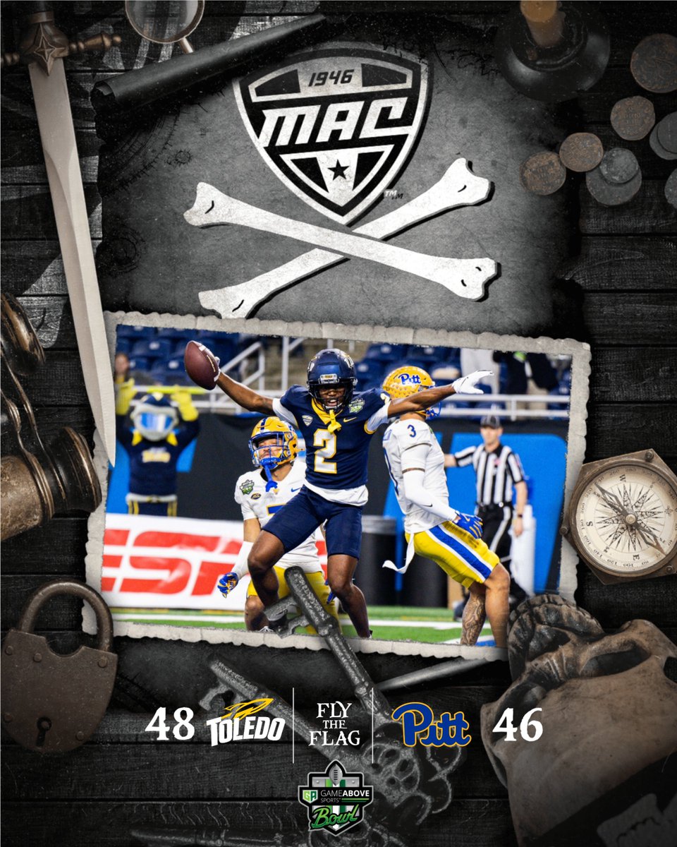 🏴‍☠️ FLY. THE. FLAG. 🏴‍☠️

<a href="/ToledoFB/">Toledo Football</a> is your <a href="/GameAboveBowl/">GameAbove Sports Bowl</a> Champion after a thrilling 48-46 victory over Pitt in SIX OT's! #MACtion