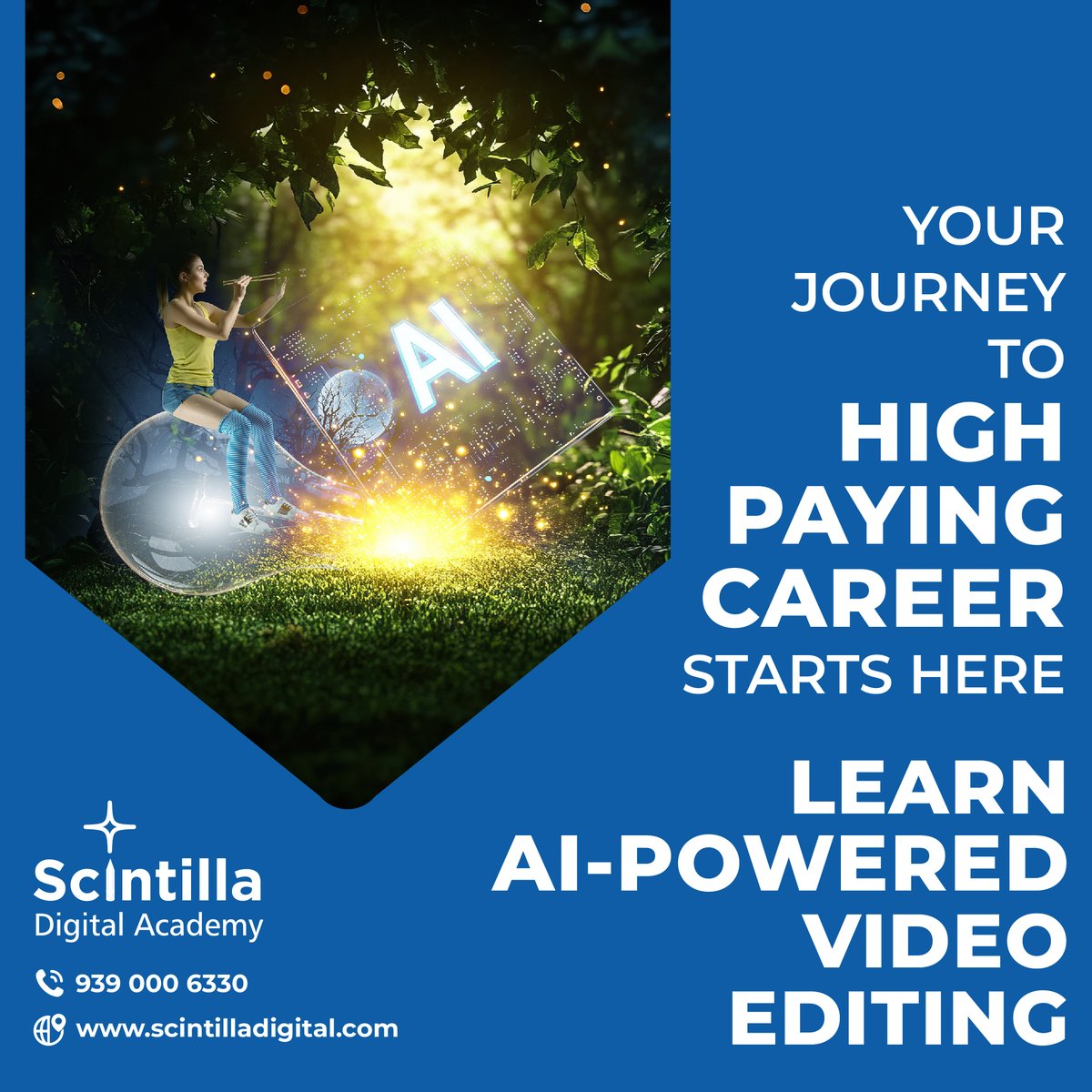 ScintillaAcadem's tweet image. Expert led courses that will help you master AI techniques to take your video editing to the next level of creativity and success. 

#aiforcreatives #VideoEditingMastery #aicourses #creativewriting  
#LearnWithAI #NextLevelEditing #AIPoweredEditing @scintilladigitalacademy