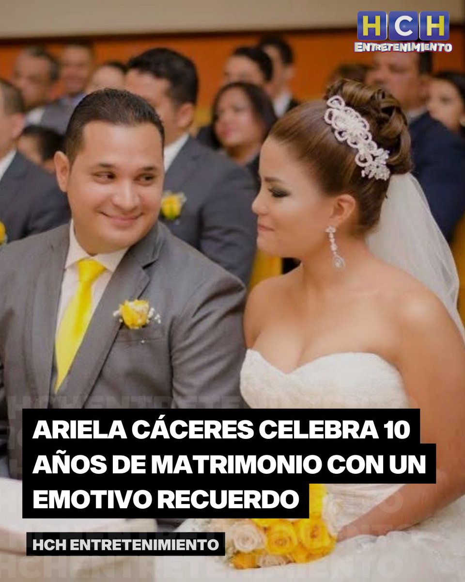 HCHEntretenimiento | La periodista de #HCH Ariela Cáceres celebró este día  una década de amor junto a su esposo, compartiendo con sus seguidores una  emotiva fotografía de su boda. ➡️En la publicación,, image size:960x1200
