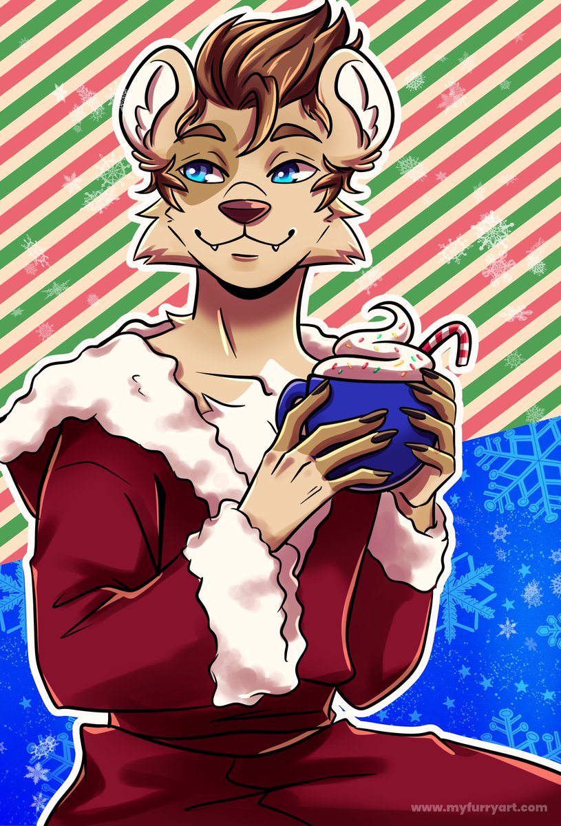 WiggleJoey's tweet photo. I sure do love having Hot Chocolate with Whipped Cream and Sprinkles😋☕

I hope you all have had a Wonderful Christmas... and let's bring on 2025!!🎄💖

Artwork by @MyFurryArt 🥰 https://t.co/C5iMcNC1Nj