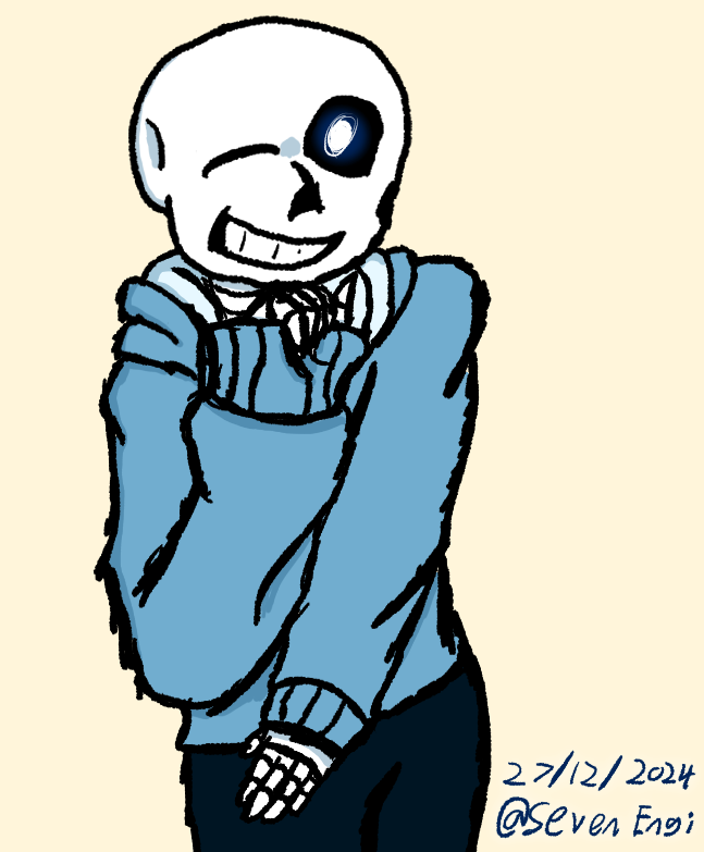 SevenEngi's tweet photo. Drew the silly skeleton for a friend 

#sans #undertale #sansundertale https://t.co/PEgsvEEBjl