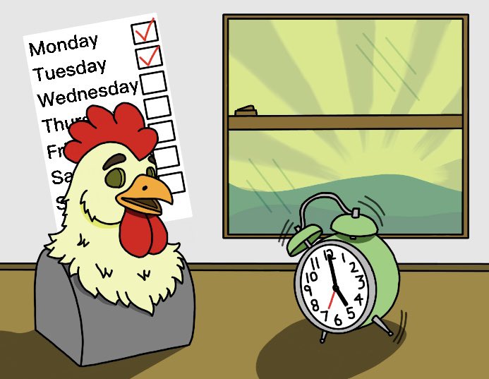 I can’t be the only one who would spring right out of bed 🐔