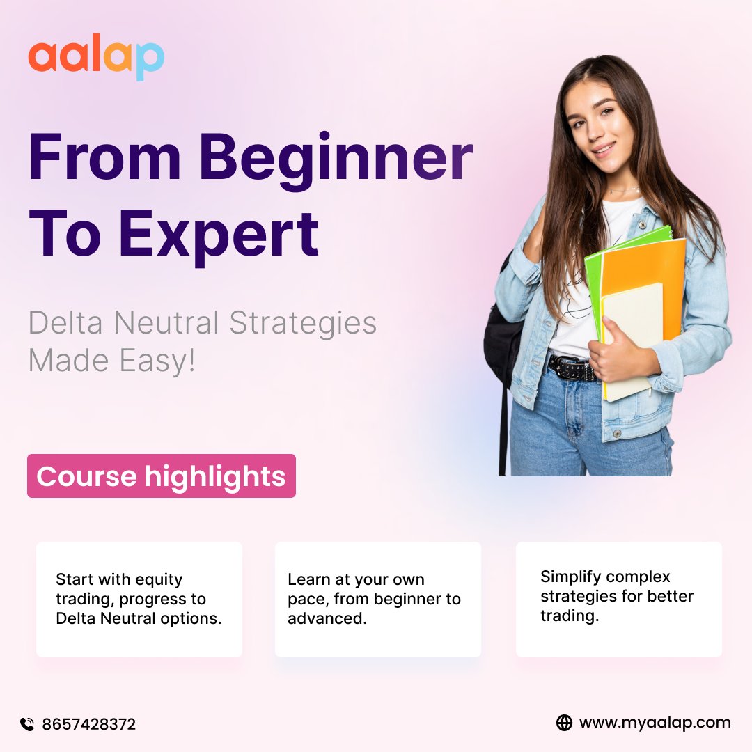AALAP59338705's tweet photo. basics to expert strategies, we’ve got your trading journey covered! 🚀 Start mastering delta-neutral strategies today.
#LearnToTrade #Aalap #DeltaNeutralTrading #AALAP #FinancialFreedom #Trading #RiskManagement #TradingCourse #LimitedSeats #SkillUp #OptionsTrading https://t.co/D2j9btKzgM