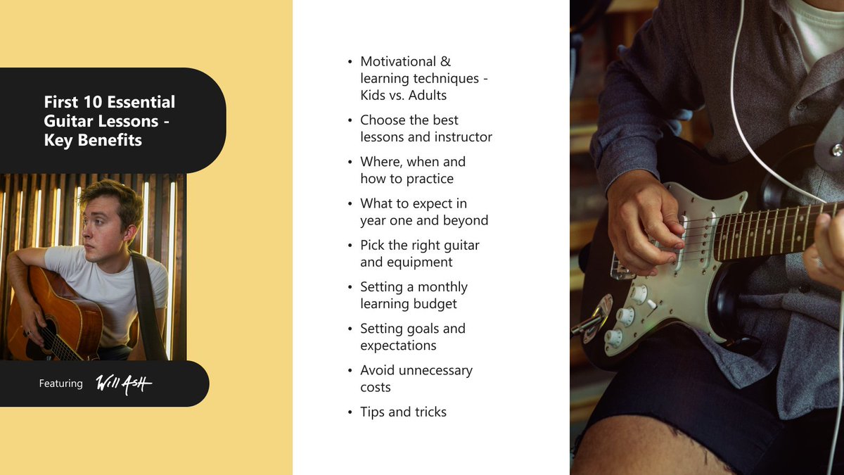 🎶 Whether you're just starting out or reigniting your passion, these 2+ hours of wisdom will set you up for success.

👉 Ready to play? Start the "FIRST 10 ESSENTIAL GUITAR LESSONS" now! thelaughingotter.com/guitar/

#GuitarForBeginners #WillAsh #MusicMadeEasy #LearnGuitar