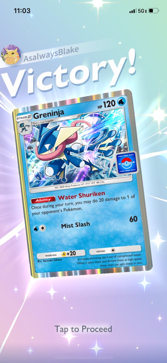 AsAlwaysBlake's tweet photo. My favorite #PokemonTCG win so far. Just Greninja doing damage in the background. https://t.co/e5BdLSJrdK
