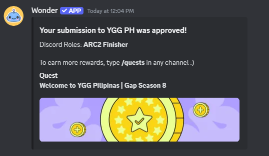 itsyogirlwen's tweet image. Arc2 finisher :)
@YieldGuild @yggpilipinas #YGGGAPS8 #ARC2 #YGGPH