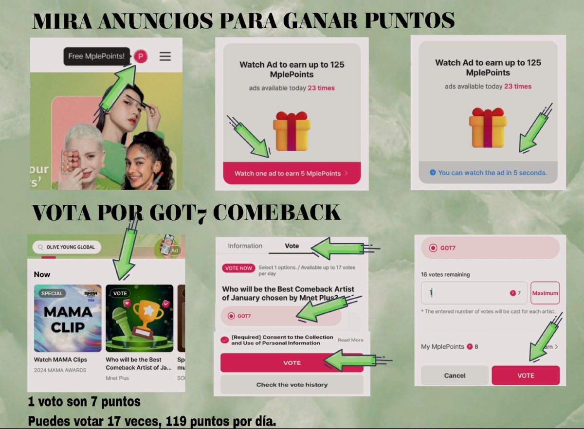Tu_rinconahgase's tweet photo. 🗳️Mnet plus

- Vota por Got7 COMEBACK 

🔗 Descarga la app:

https://t.co/dFd5VRDnHE

1 voto son 7 puntos
Puedes votar 17 veces por día.

#GOT7 #갓세븐
#WINTER_HEPTAGON
#GOT7_WINTER_HEPTAGON https://t.co/tDgshAVCZA