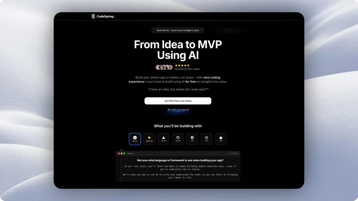 CodeSpring tweet media