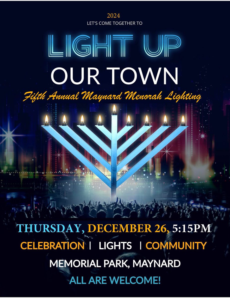 JamieEldridgeMA's tweet image. It was wonderful to speak at #Maynard’s 5th Annual #Menorah Lighting tonight on the 2nd night of #Hannukah! The large turnout was a strong sign of Maynard’s support and embracing of its Jewish community! Wishing light, life and blessings to the Jewish community during Hannukah!