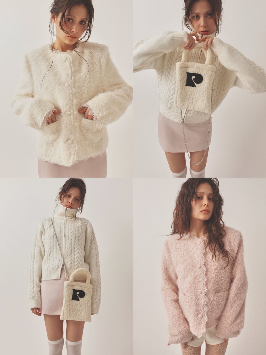 PELLICULEから福袋限定の ファーコート(white or pink)と ポシェットを