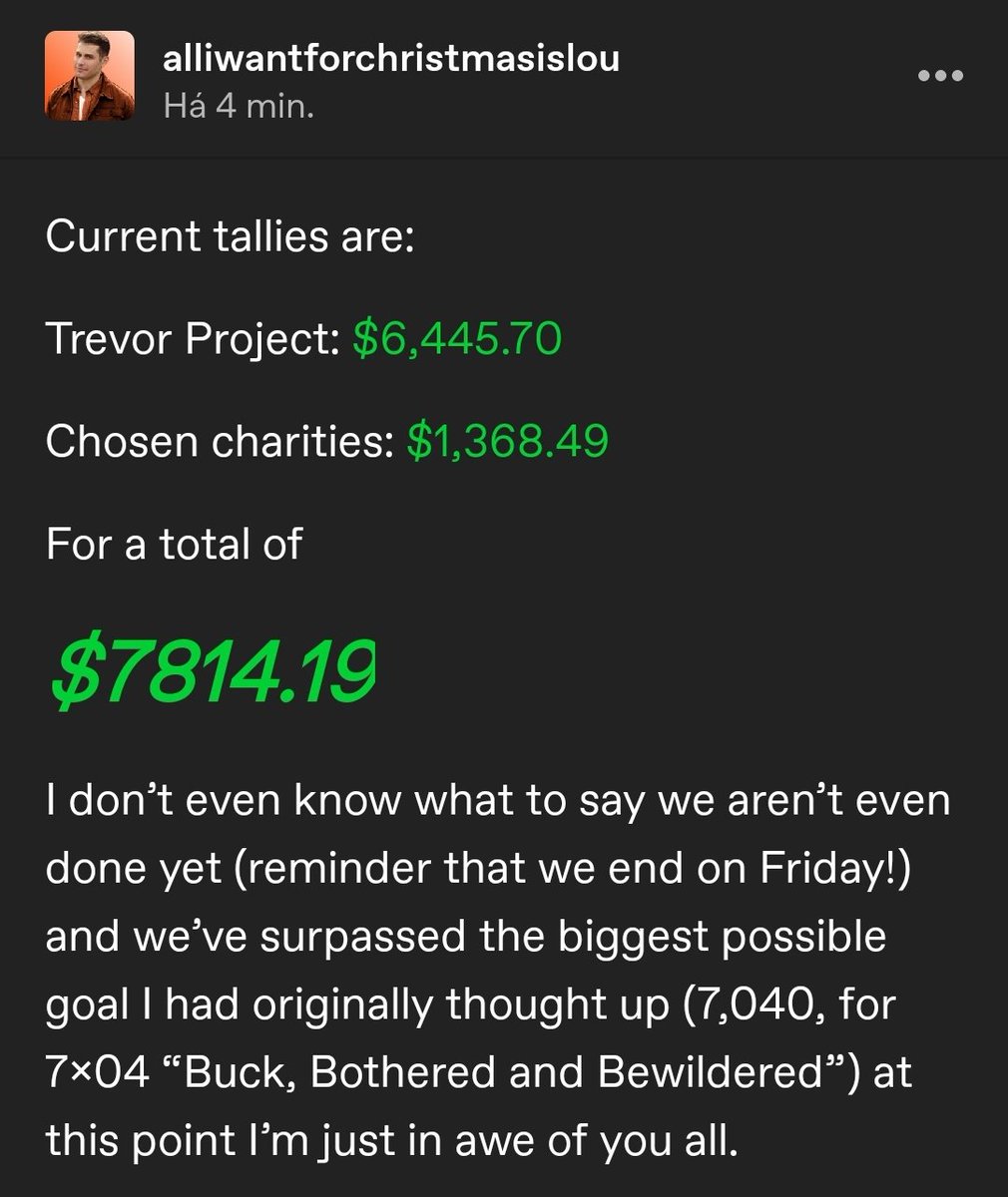 911actually's tweet photo. Holy shit, we are almost at 8k! The event ends tomorrow, so please keep helping if you can <3 @LouFerrignoJr #AllIWantForChristmasIsLou https://t.co/FMKuT3mc9j
