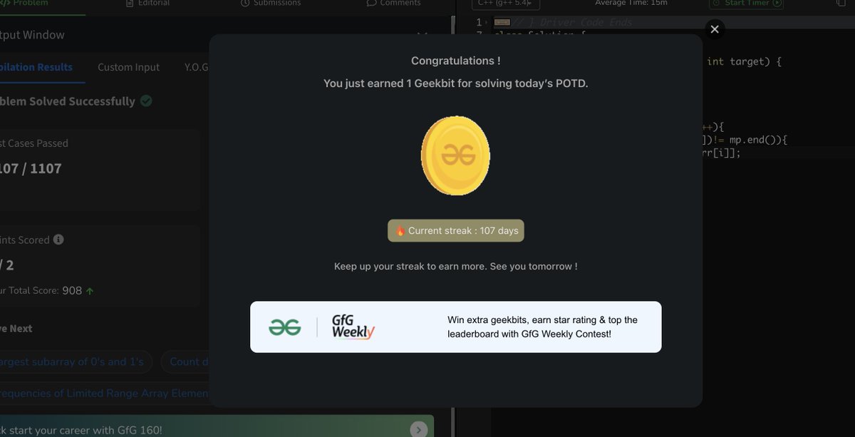 PratikMonk's tweet image. Morning update Day 59, #100DaysOfCode 🌟
✔️ Solved today's GFG & LeetCode daily problems—both were easy.
✔️ Worked on a file explorer in #React for frontend machine coding.
🔜 Plan to complete one assessment & dive deeper into #MachineCoding #Coding #DSA #FrontendDevelopment