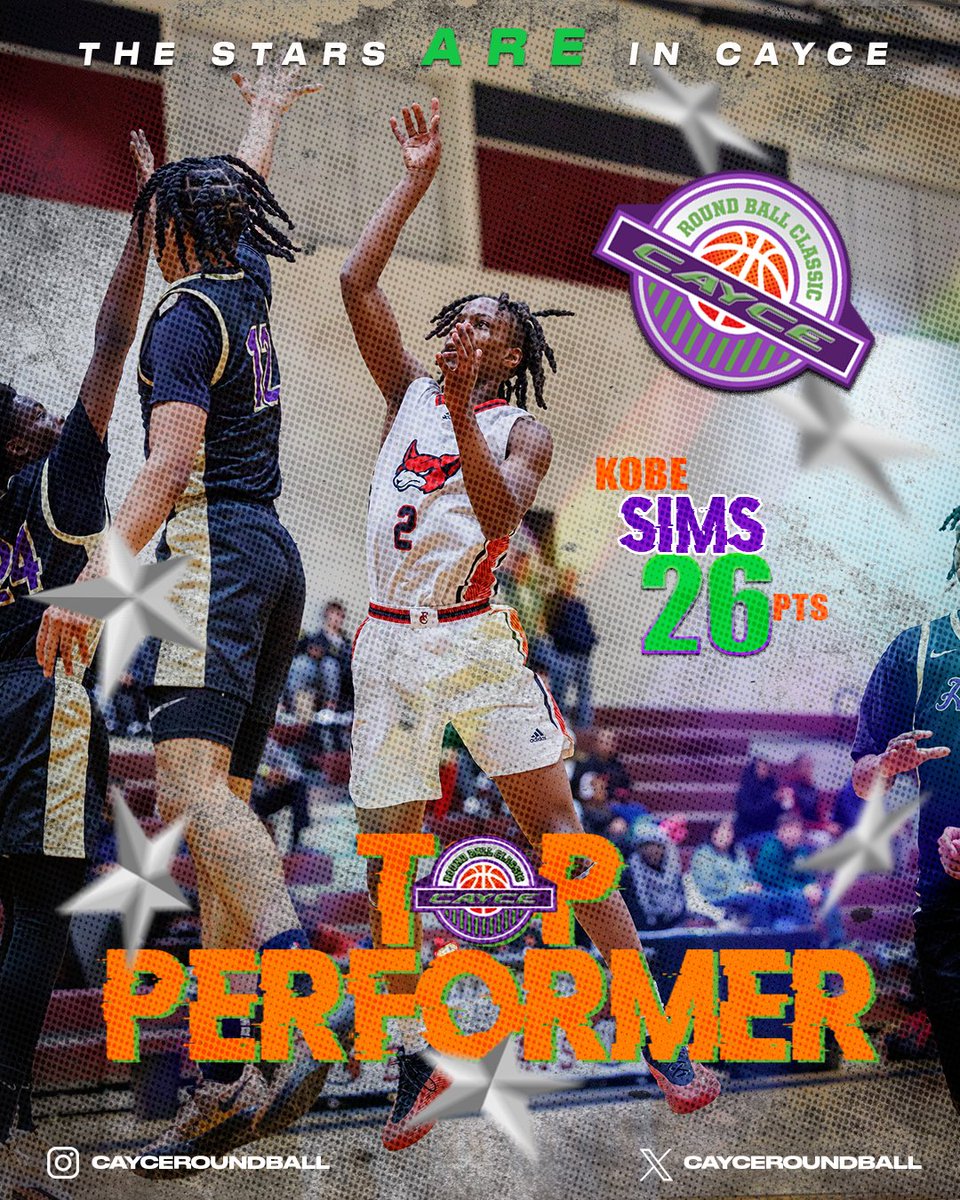 Cayce Roundball Classic (@cayceroundball) on Twitter photo Game 3 | Final
<a href="/FoxCreekHoops/">Fox Creek Basketball</a> wins big over Hiram with a 26 pt performance by <a href="/KobeSims2027/">Kobe Sims</a>
Justin Vinning 14pts
Brelan Baskett 10
Hiram
AJ Williams 19pts
Mason McKinney 16
<a href="/LouatTheState/">Lou Bezjak</a> <a href="/AugPressSports/">Augusta Press Sports</a> <a href="/Phenom_Hoops/">Phenom Hoop Report</a> <a href="/ajc/">Atlanta Journal-Constitution</a> Game 3 | Final
<a href="/FoxCreekHoops/">Fox Creek Basketball</a> wins big over Hiram with a 26 pt performance by <a href="/KobeSims2027/">Kobe Sims</a>
Justin Vinning 14pts
Brelan Baskett 10
Hiram
AJ Williams 19pts
Mason McKinney 16
<a href="/LouatTheState/">Lou Bezjak</a> <a href="/AugPressSports/">Augusta Press Sports</a> <a href="/Phenom_Hoops/">Phenom Hoop Report</a> <a href="/ajc/">Atlanta Journal-Constitution</a>