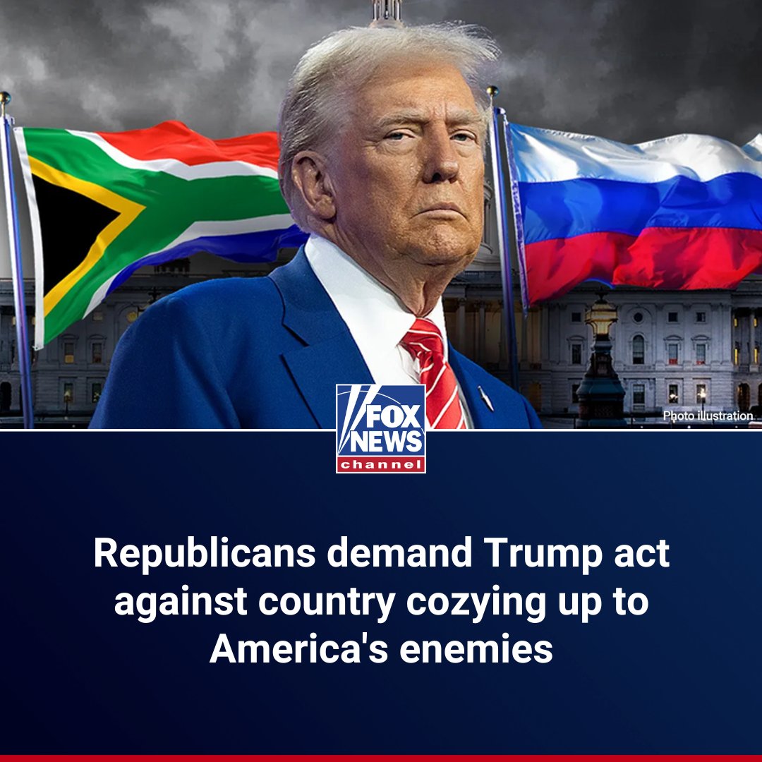 FoxNews's tweet image. DIPLOMATIC DISPUTE: Key Republicans are already pressing the incoming Trump administration to kick South Africa out of lucrative trade arrangements, should the South African government not change its position on Russia, China, Iran and Israel. trib.al/neV7v7G