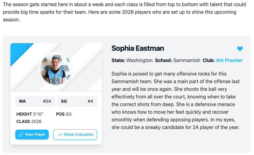 Thanks <a href="/PGHWashington/">Prep Girls Hoops Washington</a> and <a href="/DevinRecord/">Devin Record | Coach, Recruiter, & Scout |</a> for the write-up!

<a href="/CoachMiaFisher/">Mia Fisher</a> <a href="/CoachMich15/">Michelle Augustavo-Fisher</a> <a href="/ChrisHansenPSB/">Chris Hansen</a> <a href="/ELITEisEARNED/">ELITE is EARNED ®️</a>