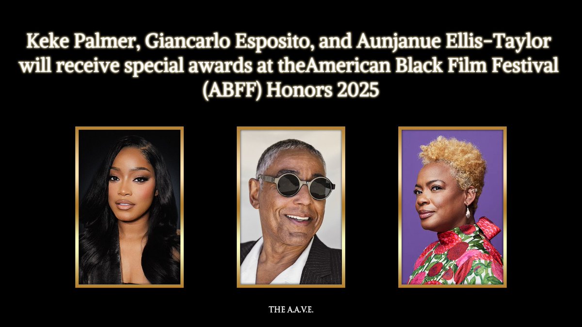 American Black Film Festival Honors Announces 2025 Honorees &amp; Show Date of February 17
Keke Palmer, Giancarlo Esposito and Aunjanue Ellis-Taylor will receive special awards at the seventh annual American Black Film Festival (ABFF) Honors ceremony, presented by NICE CROWD.