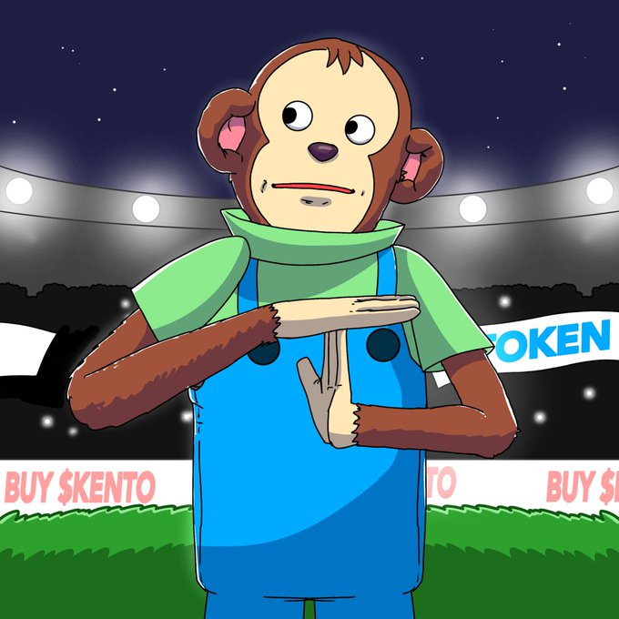 <a href="/bane_sol/">Bane ⚡️</a> New play? How bout some $KENTO? Worlds most famous side eyeing monkey.