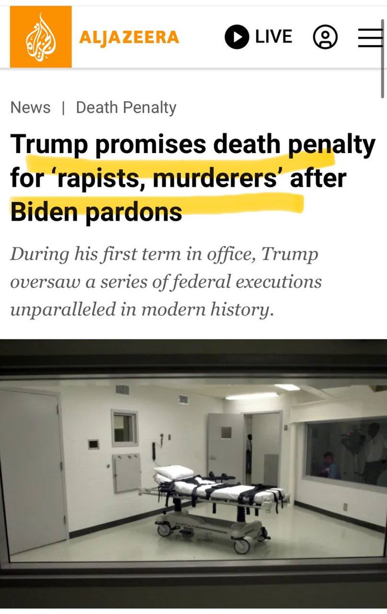 DURING HIS FIRST TERM, TRUMP OVERSAW AN UNPARALLELED SERIES OF EXECUTIONS.
aljazeera.com/news/2024/12/2…
