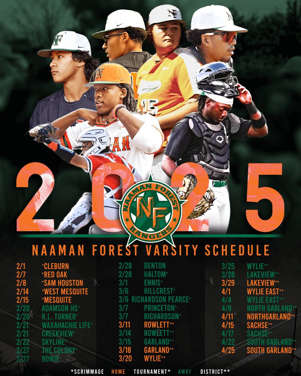 Baseball season is upon us, we’re excited to share our varsity schedule with you all.. 

Let’s Go!!!!⚾️⚾️⚾️⚾️⚾️⚾️⚾️⚾️