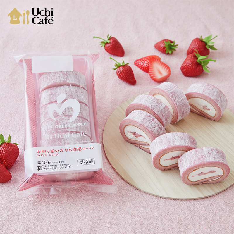 Mrs. GREEN APPLEとコラボした「お餅で巻いたもち食感ロール(いちご