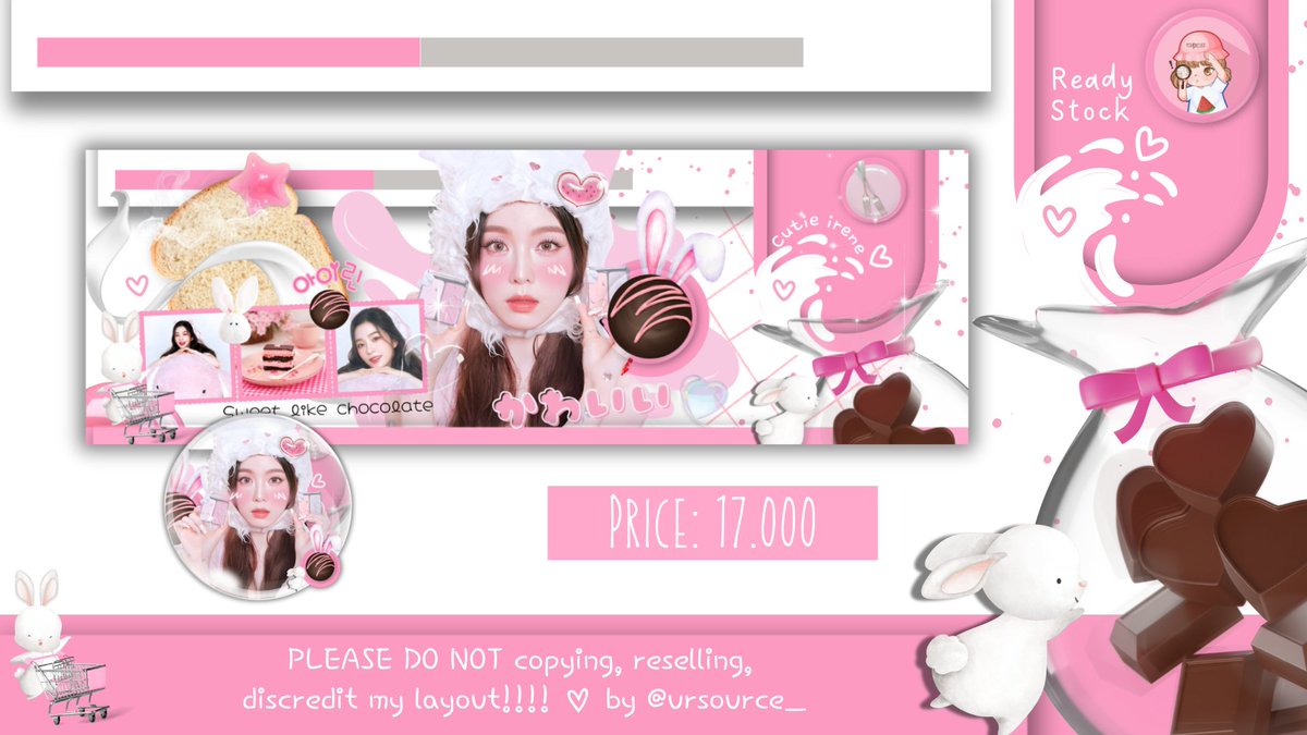Help, RT! 감사-감사 ♡

Sweet like chocolate, cute like a bunny! 🐰🍫
Filled with warmth, charm, and irresistible sweetness. Let the adorable vibes brighten your day! 🩷

t: Irene Red Velvet
#zonauang layout ready stock
