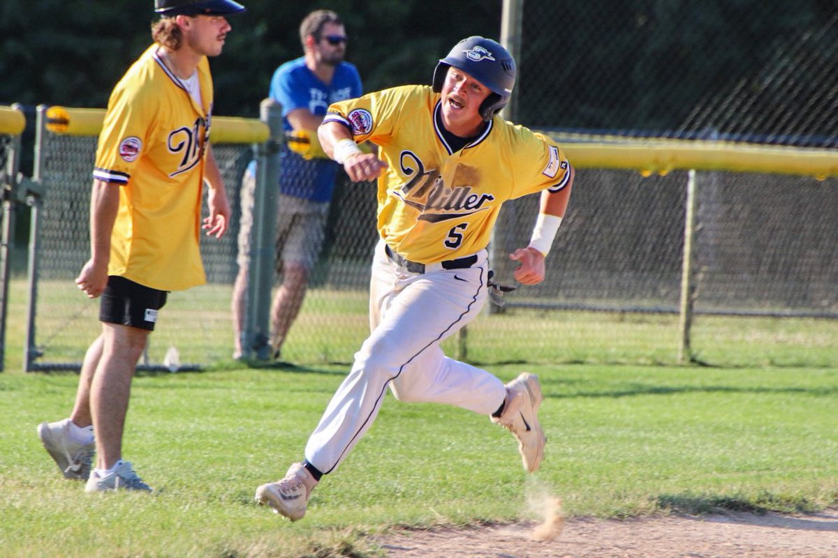PSMLBaseball's tweet photo. ⭐️ Peoria Sunday Morning League 2024 Season Moment #17: Presented by Brienzo's Wood Fired Pizza 

“Eric Campen goes 2-4 with a HR to lift Orioles over 3-2 over Falcons” (6/19/24)

Brienzo’s Orioles’ utility man, Eric Campen (@MCScotsBaseball) solo homered in the top of the 4th Inning and then squared another ball up for a double in the top of the 5th of the tightly contested match up between the Brienzo Orioles and Miller Lite Falcons.

Clay McConkey (Eureka College) started the game for the Falcons. He would go 6 IP, 4 H, 1 ER, 1 BB, 9 Ks. 

Cam Scott (Ashland University) would strike out 2 in the 7th while not allowing a base runner. 

For the Orioles, it was Cole Thomas (USCB) to start the game going 5 IP, 4 H, 1 ER, 1 BB, 3 Ks.

Aidan Nemeth (Lincoln) finished the job going, pitching the 6th and 7th innings striking out 2 while not surrendering a base runner.

Falcons’ Ethan Sosnowski (@AugieBaseball) would single home Noah Campbell (USCB) from second in the 1st inning. 

Parker Phillis (@BlueboyBaseball) would single home Mario Garcia in the top of the 5th to make the game 2-1 after the Campen homer. 

Lance Hrdlicka (Eureka College) would single and come around to score courtesy of a Cam Scott sacrifice fly.

Orioles 3rd basemen, Andrew Garrett (@Knox_Baseball) picked up the go-head RBI in the top of the 6th with a single to score Dalton Strode (@JJCbaseball) from 3rd. 

#PeoriaSundayMorningLeague