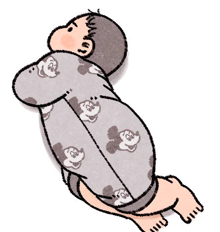 横向きになってる赤ちゃん