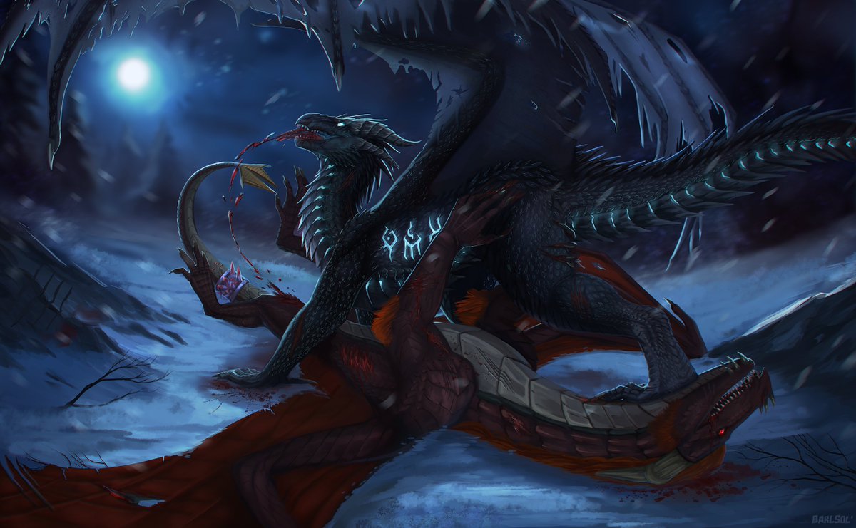 Commission with my character for koltirawinterhorn on FA

I'm also very excited about drawing an undead dragon! Such designs are very unusual and are fixed in my heart!