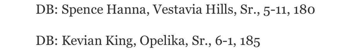 All state , all-region , and all-area defense!
Truly a blessing🙏🏾🙏🏾<a href="/OpelikaCoach/">Bryan Moore</a> <a href="/footballopelika/">Opelika Football</a> <a href="/AL7AFootball/">Alabama7AFootball</a> <a href="/HallTechSports1/">Hall-Tech Sports</a>
