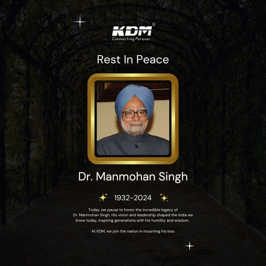 Today, we pause to honor the incredible legacy of Dr. Manmohan Singh. His vision and leadership shaped the India we know today, inspiring generations with his humility and wisdom. 🙏🙏

At KDM, we join the nation in mourning his loss.

#ManmohanSingh #ManmohanSinghPassedAway
