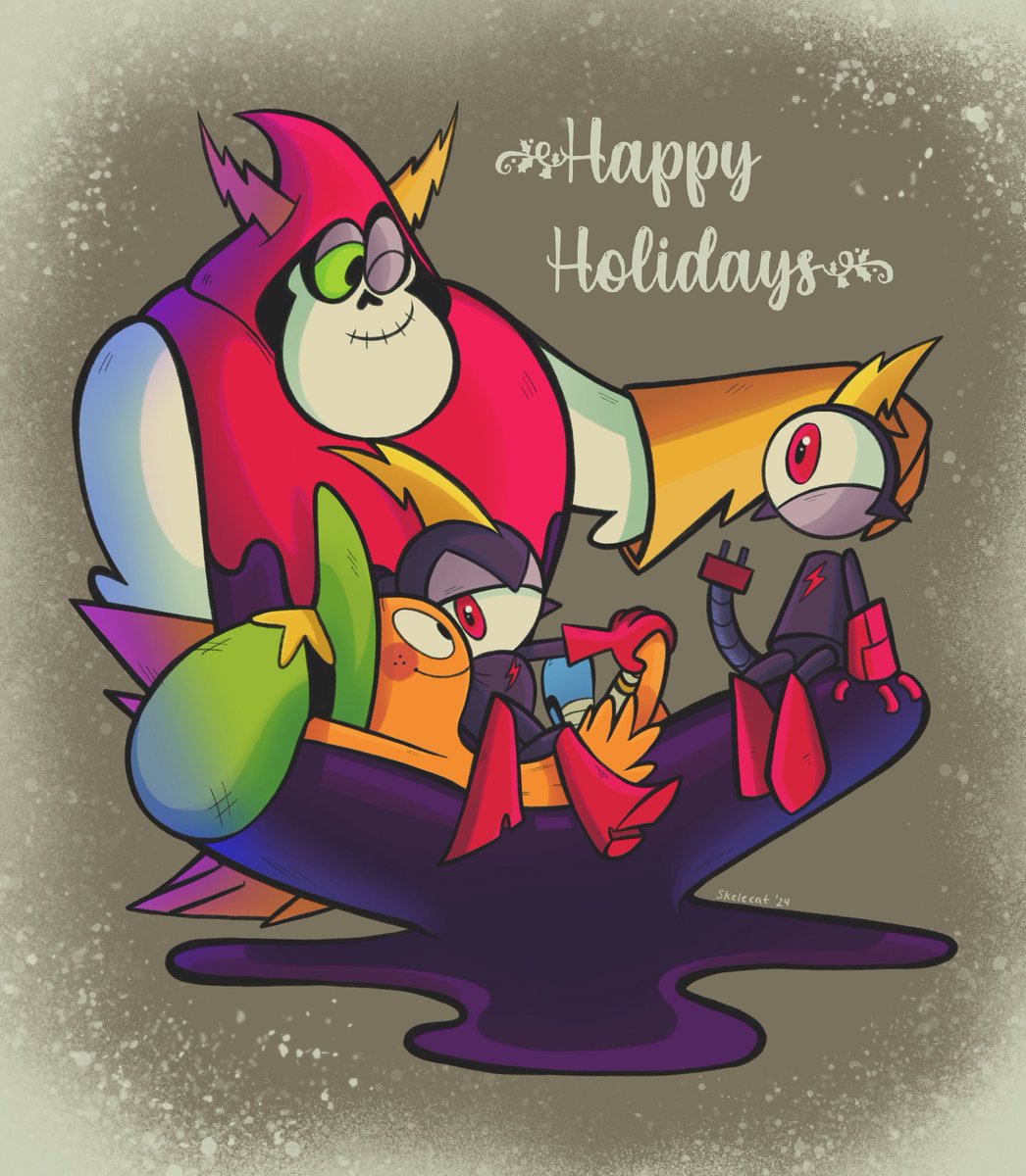 skullybone_'s tweet image. Happy holidays to r0bottob0t on tumblr! I was their secret santa this year #woy #wanderoveryonder